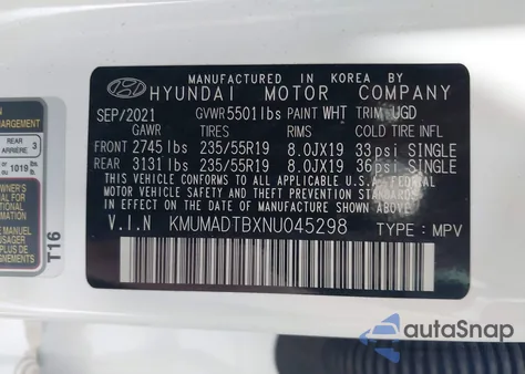 2022 Genesis Gv70 2.5T Awd из США, поврежденный, VIN KMUMADTBXNU045298